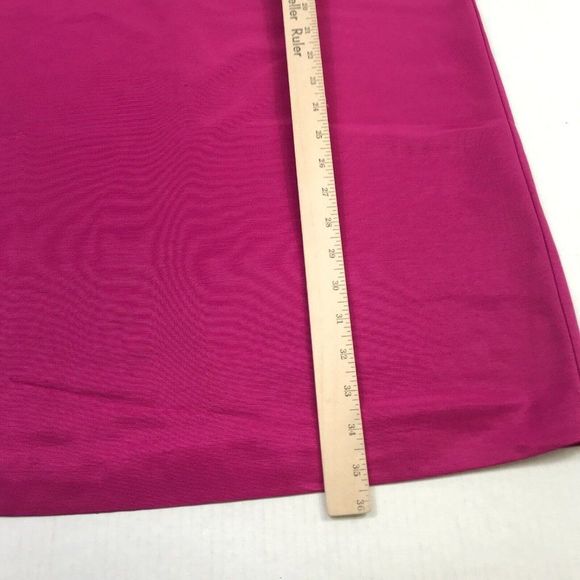 Size 8 - Ann Taylor Womens Sheath Dress Pink Back Zip Bow Sleeveless Above Knee - Picture 6 of 12